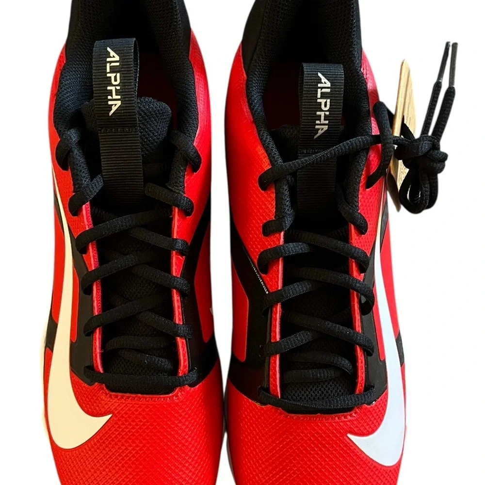 Nike Alpha Menace 4 Shark University Red/White Cleats Brand New Size‎ 10